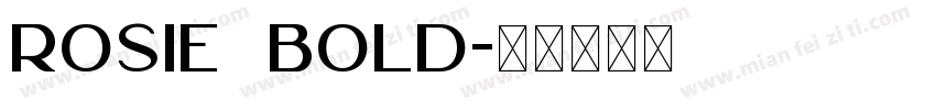 Rosie Bold字体转换
